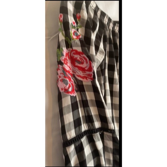 Plaid Bell Sleeve Blouse- Size Medium - Picture 4 of 7